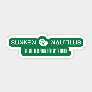 Sunken Nautilus (White Logo) Sticker